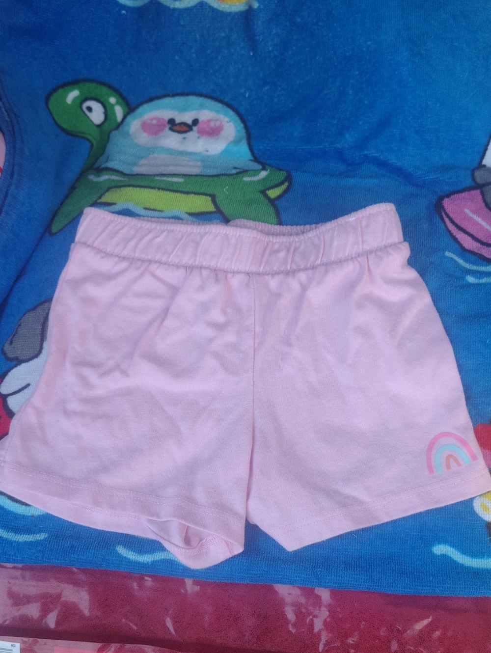 Garanimals Pink Knit Shorts with Rainbow Accent